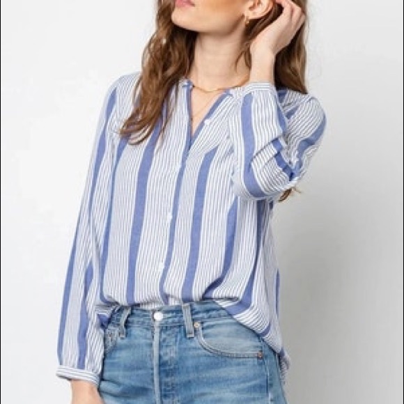 Rails Tops - RAILS Eloise Tristan Stripe LS Shirt XS